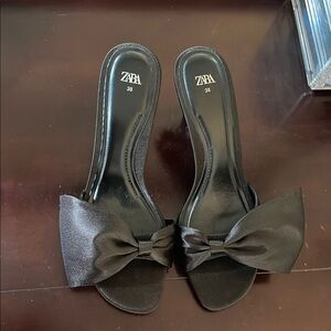 Zara Black Women's Heeled Sandals